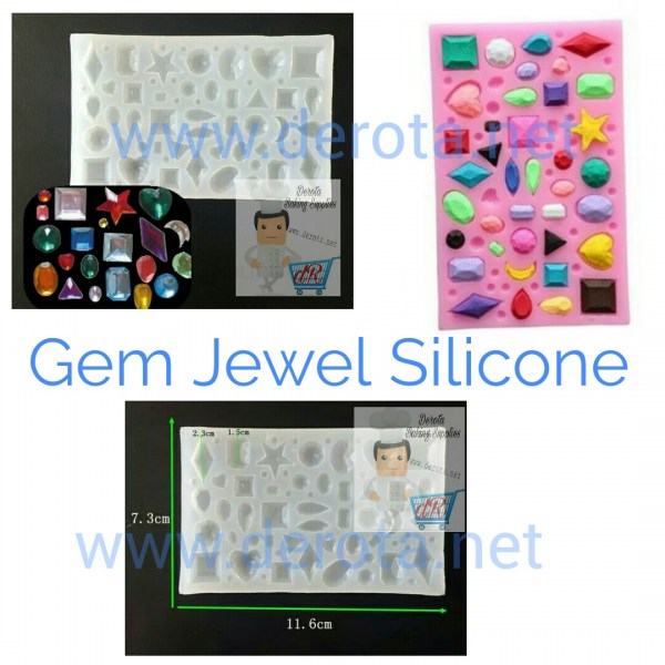 Cetakan silikon gem jewel batu perhiasan